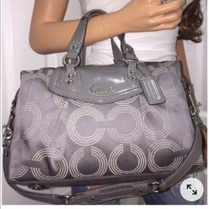 Coach Ashley gray signature crossbody bag